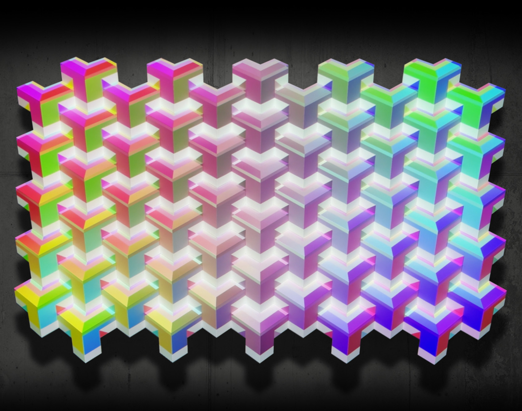 Arte digital proyectado sobre Trinity