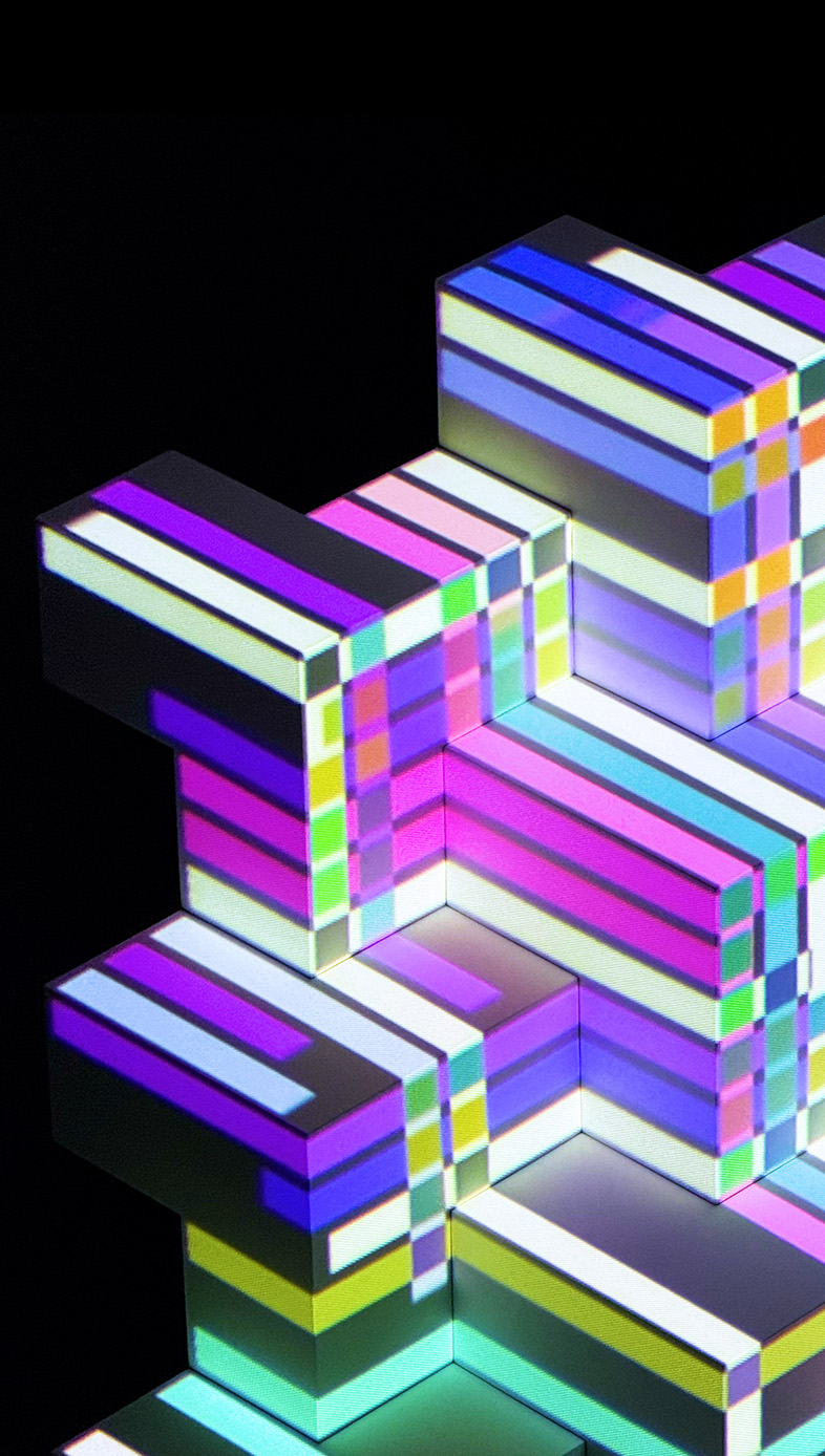 Arte digital proyectado sobre Trinity