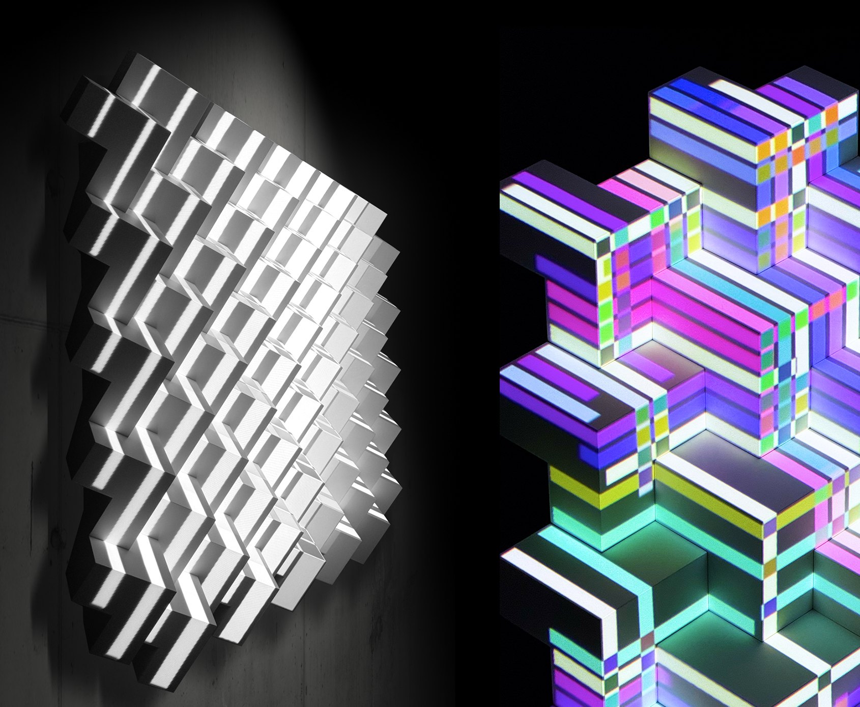 Arte digital proyectado sobre Trinity