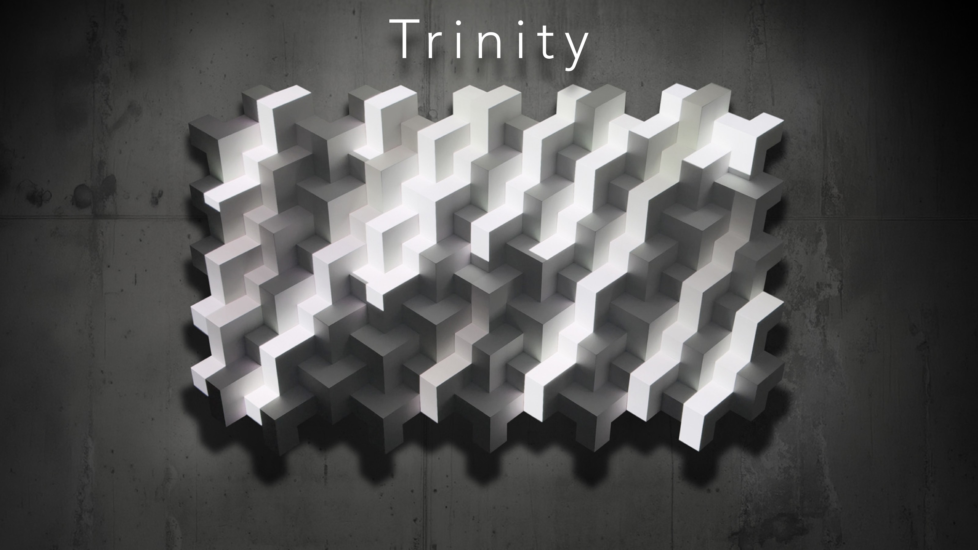 Trinity, escultura con proyección mapping